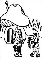 coloriage oui oui offre un cadeau a son ami